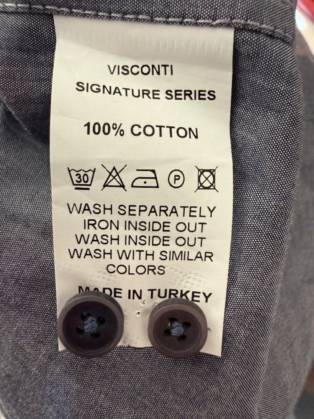 Visconti Signature Series Mens Button-Up Shirt Paint Splatter Pattern S Nwt — image 7 of 7